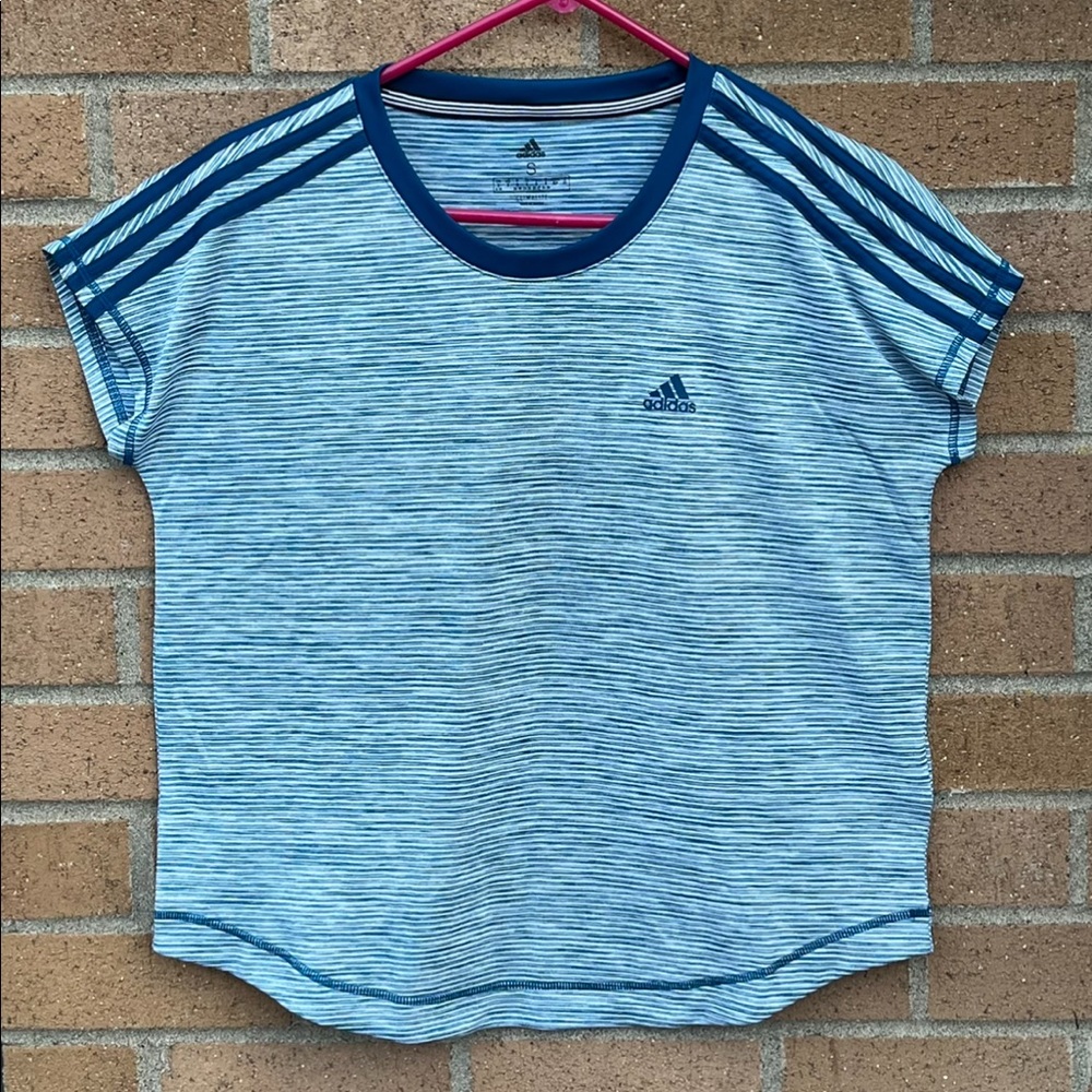 Adidas Striped Athletic Tee